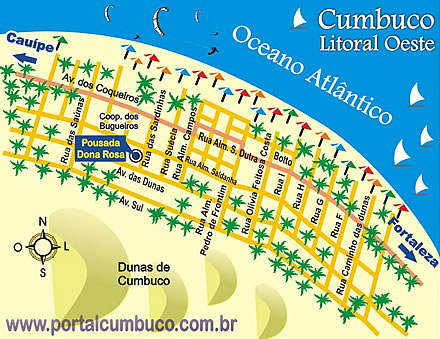 Mapa de localiza&ccedil;&atilde;o da Pousada Casa da Dona Rosa